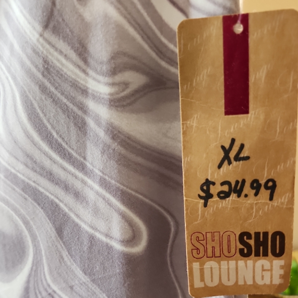 Shosho Marble Pattern Wide Leg Pants NWT - Picture 3 of 5